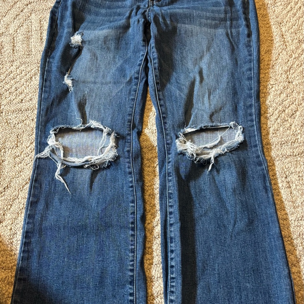 RanCan Classic Distressed Wide Leg Jeans